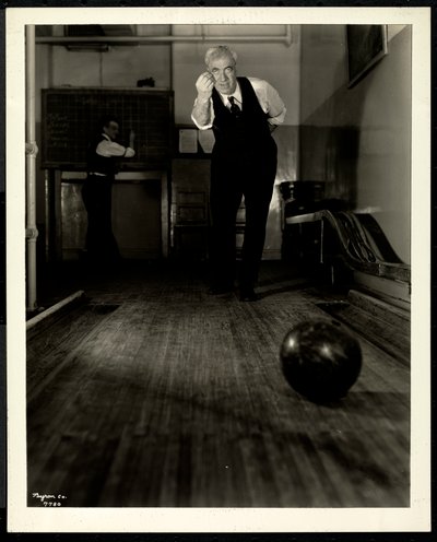 Blind Man Bowling at the New York Association for the Blind, 111 East 59th Street by Byron Company